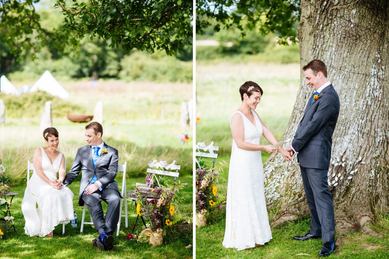 wedding vows underneath a tree
