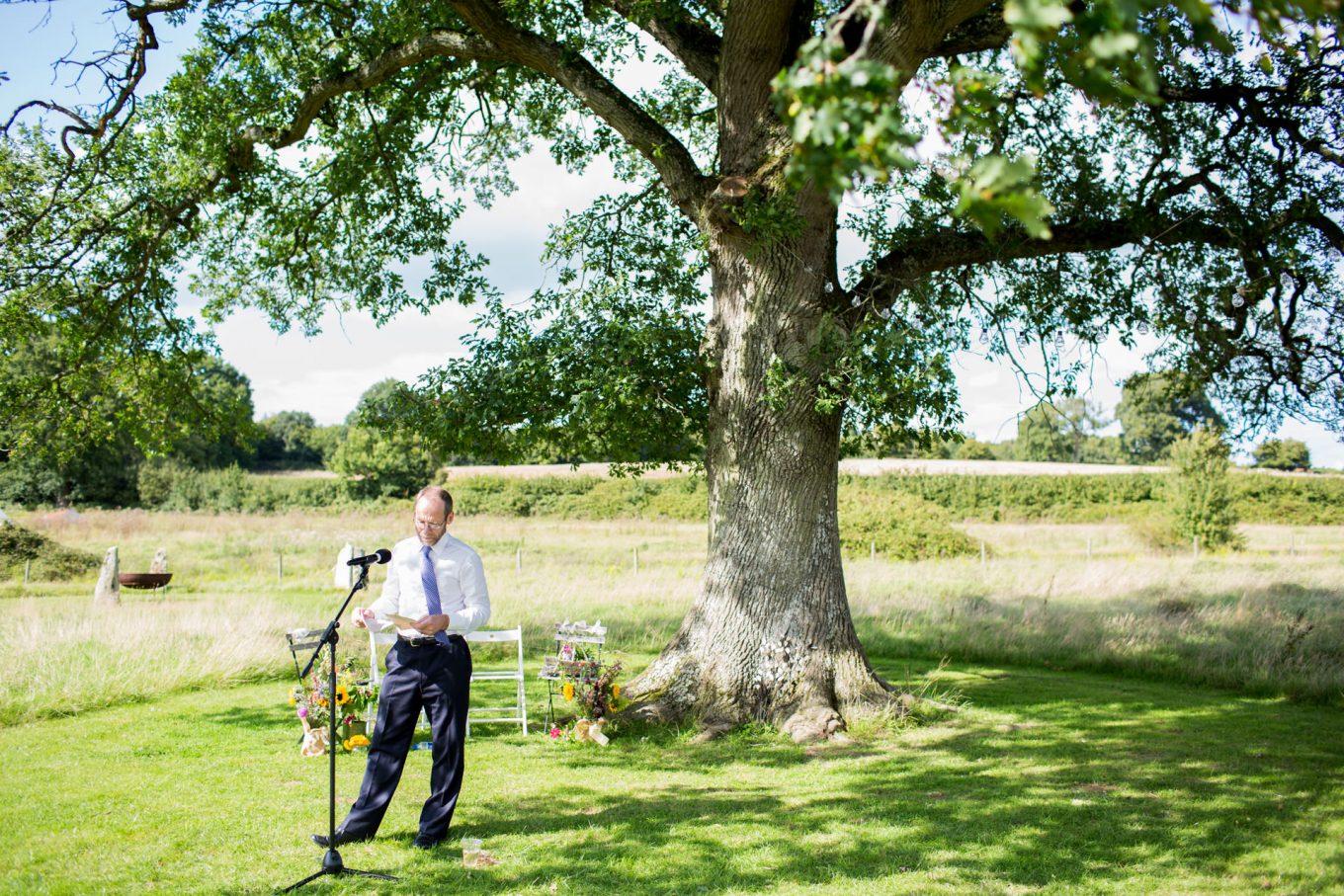 outdoor wedding speeches