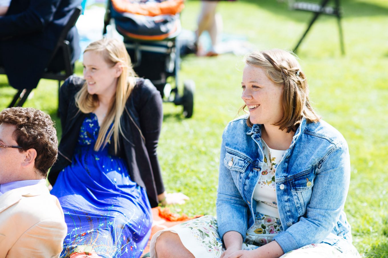 wedding guests relaxing