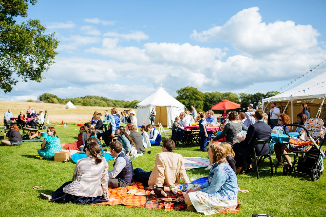 festival wedding reception