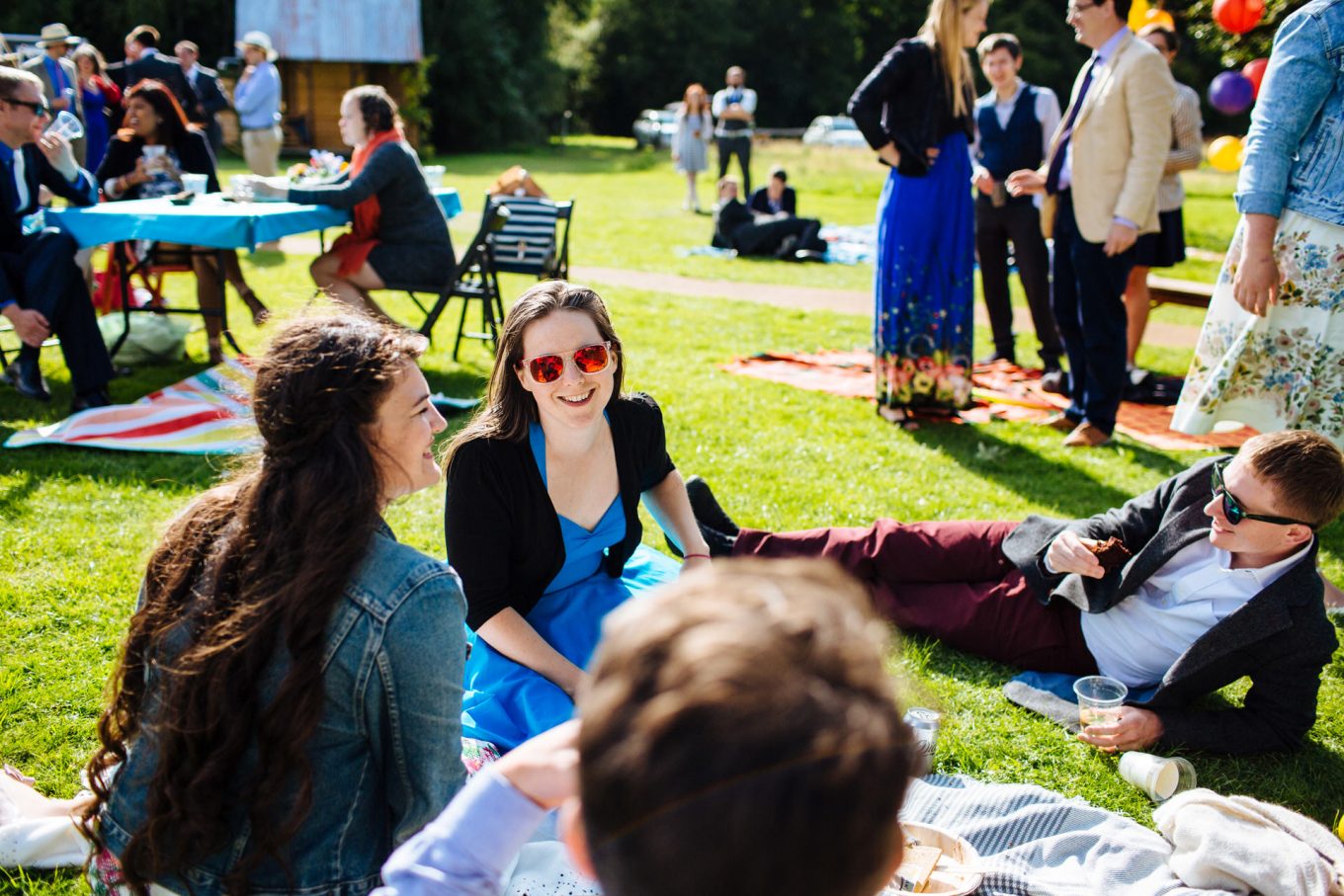 wedding picnic and drinks