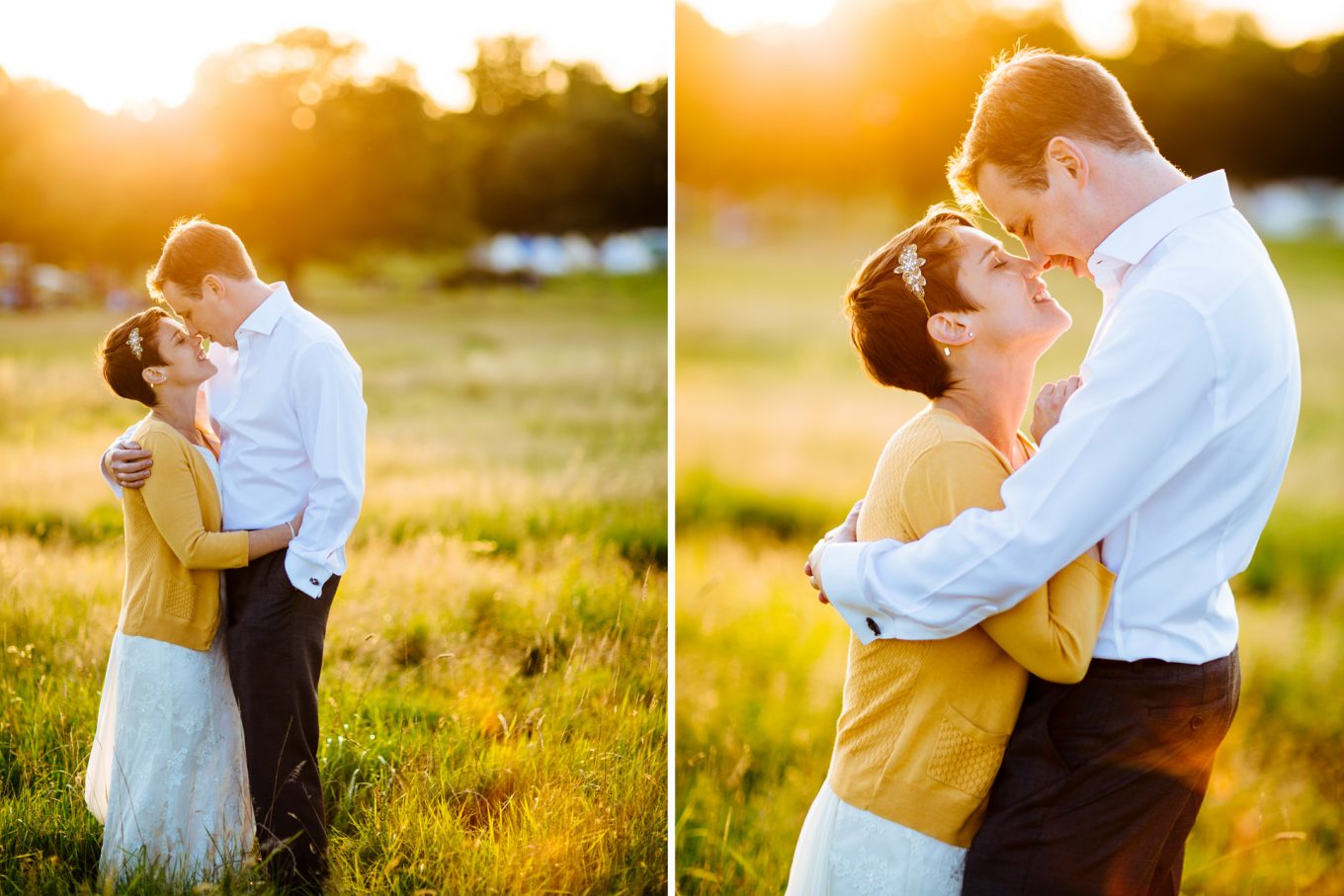 golden hour wedding photos