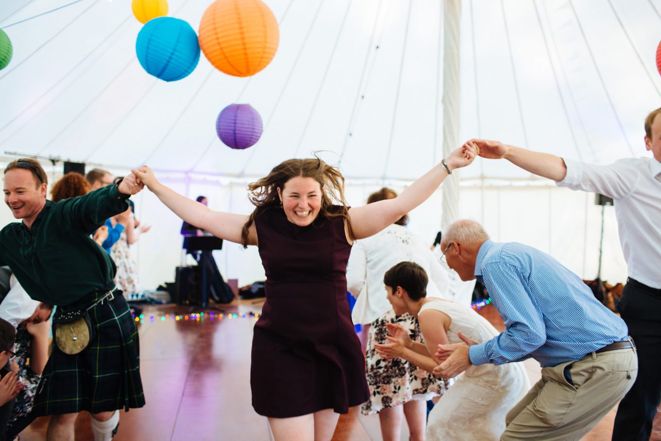 ceilidh dance at a wedding