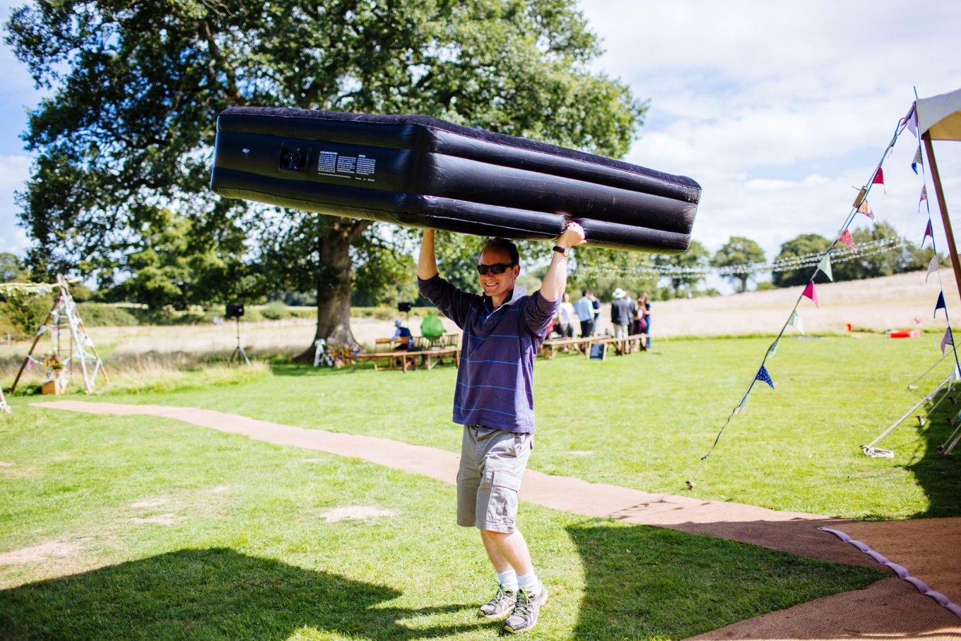 festival wedding camping