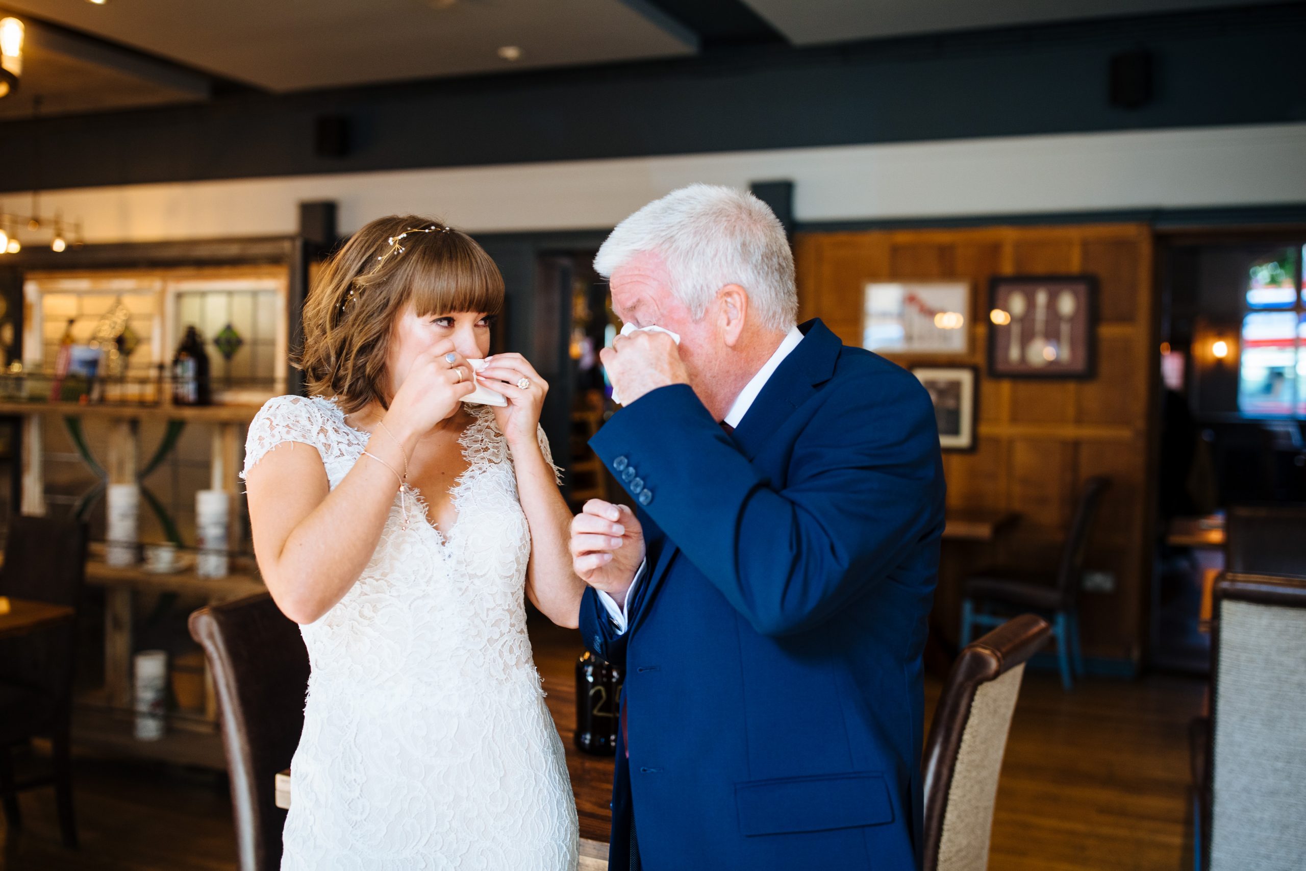 dads tearful reaction to seeing bride in the dress