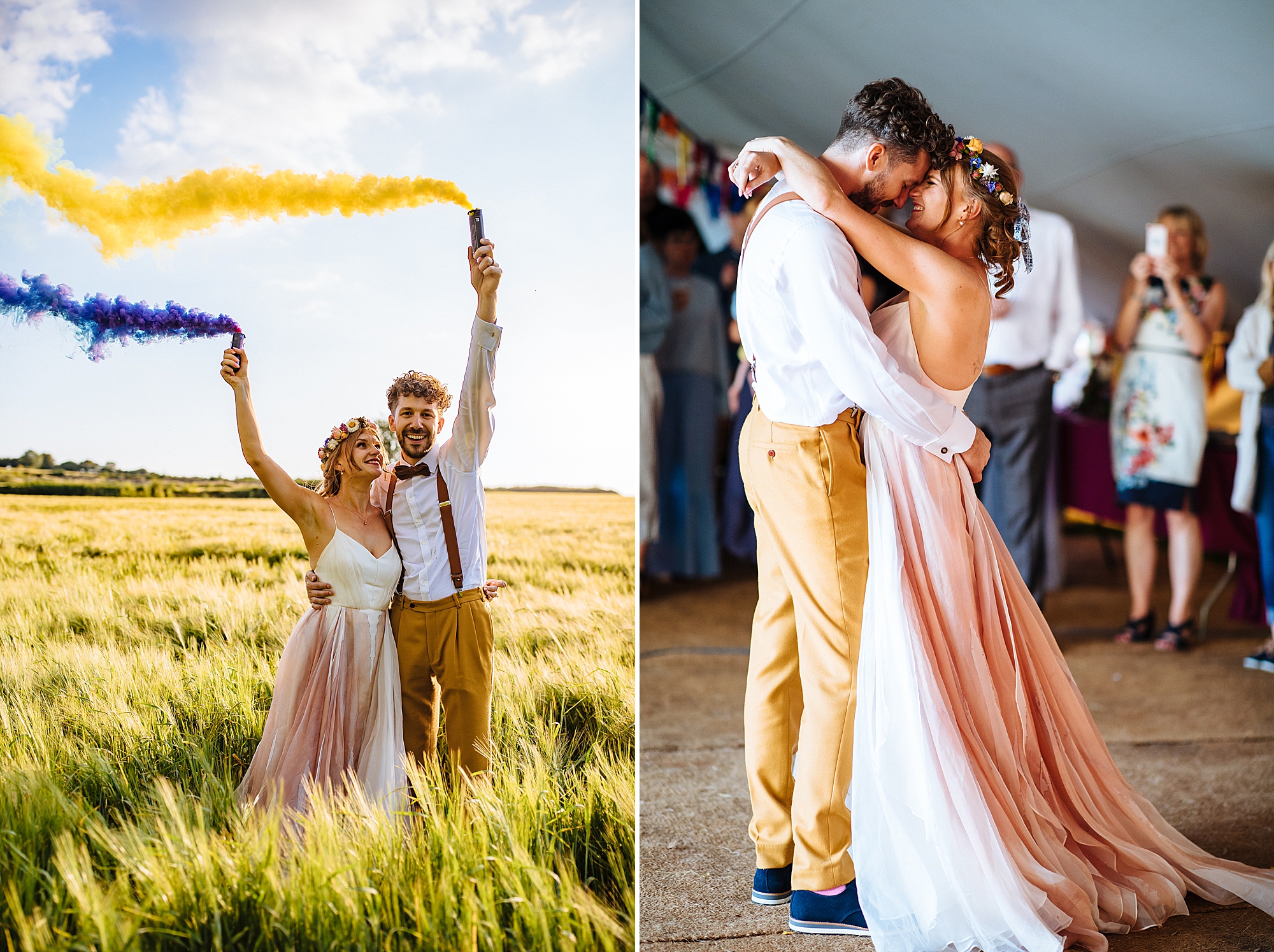 Bride & Groom at Festival Wedding