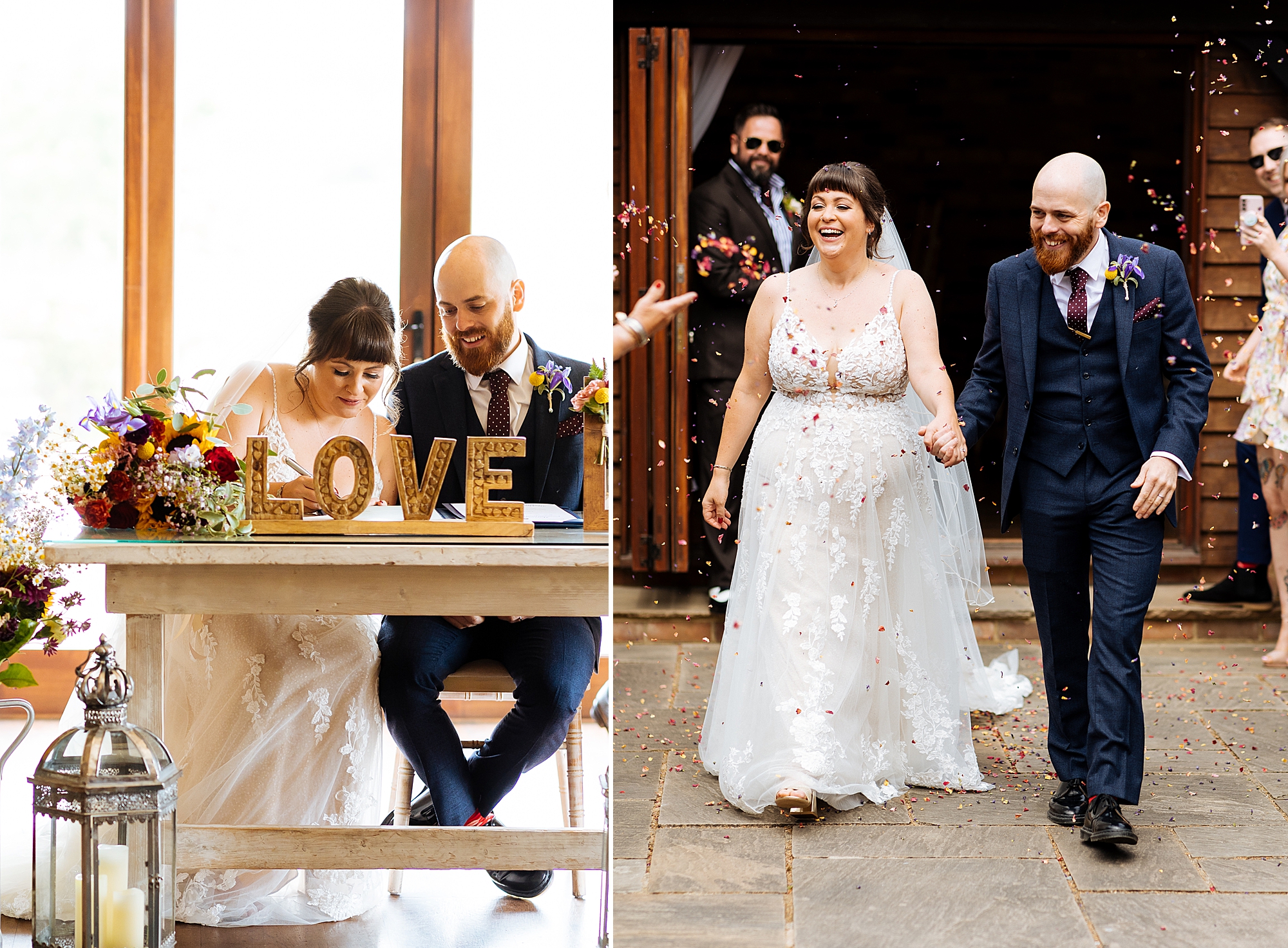 A contemporary wedding nestled in the countryside