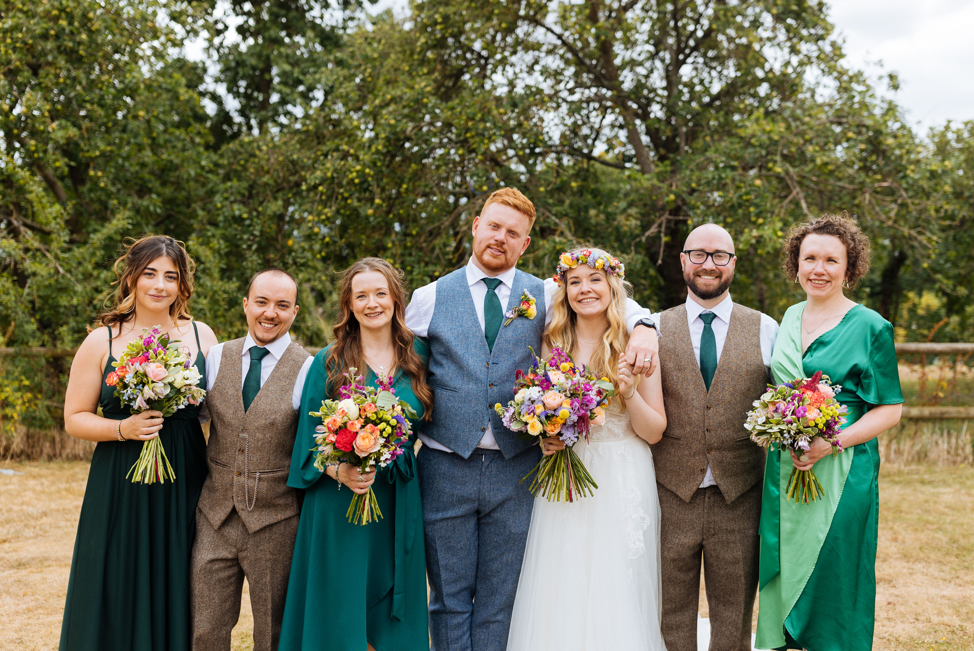 An enchanting and colourful woodland wedding