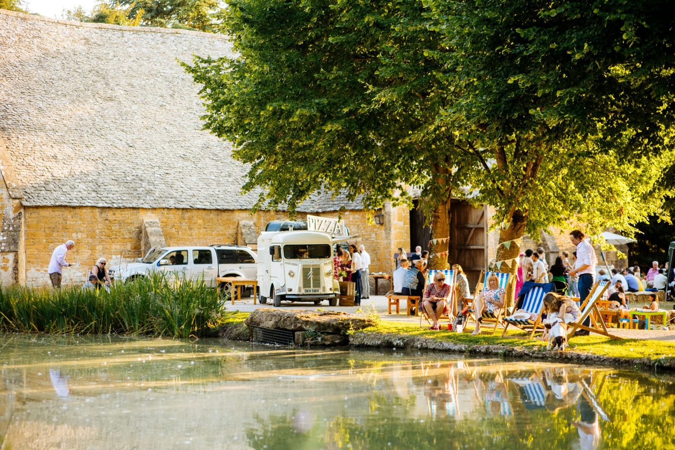 cotswolds festival wedding with food trucks